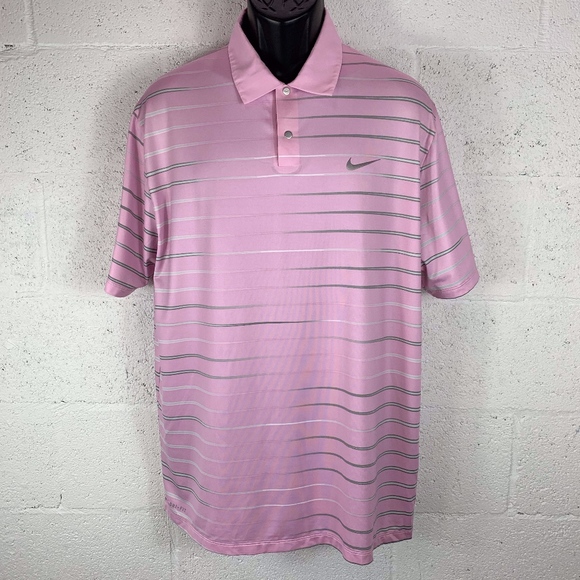 tiger woods pink golf shirt